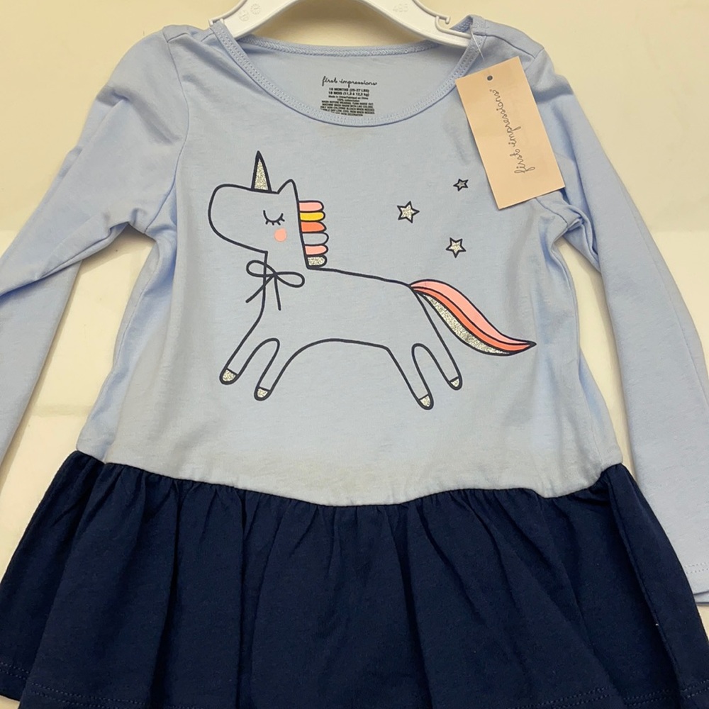 First impressions long sleeve peplum. Size 18 months. NWT.